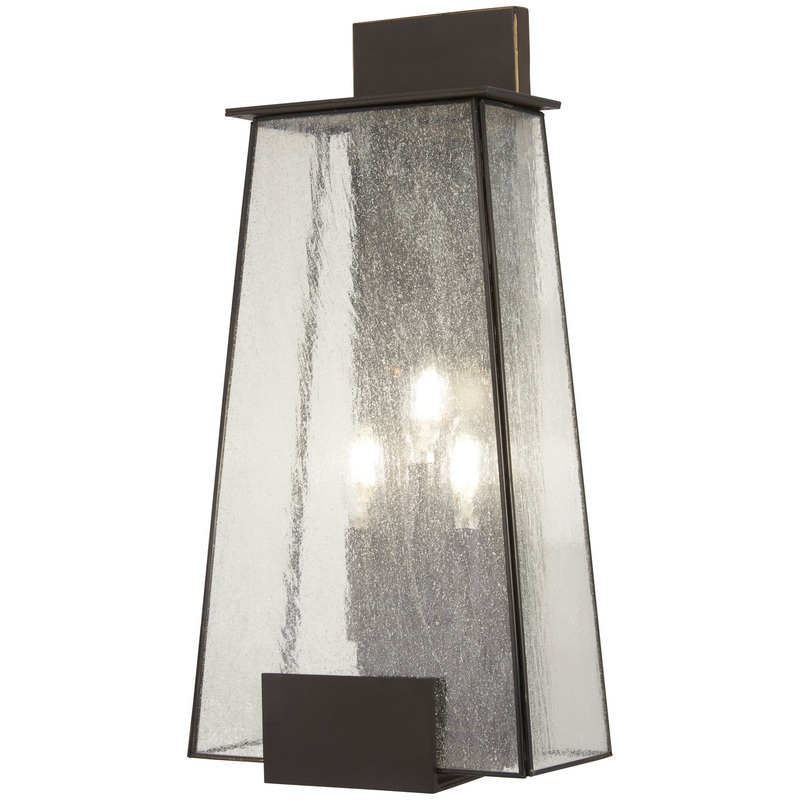Bistro Dawn Three Light Outdoor Wall Mount in Dakota Bronze