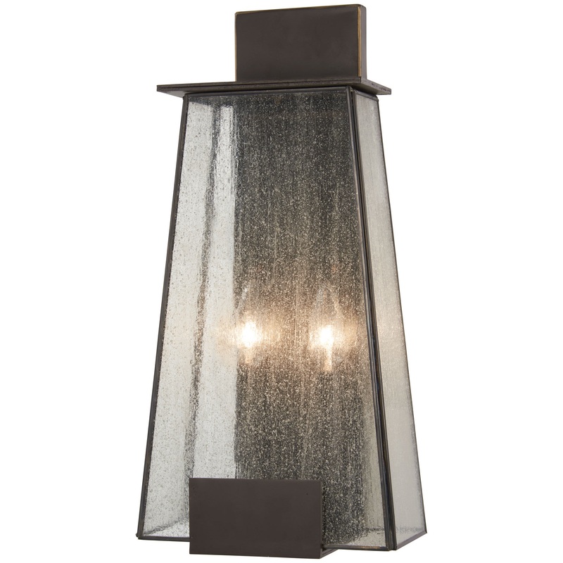 Bistro Dawn Two Light Outdoor Wall Mount in Dakota Bronze