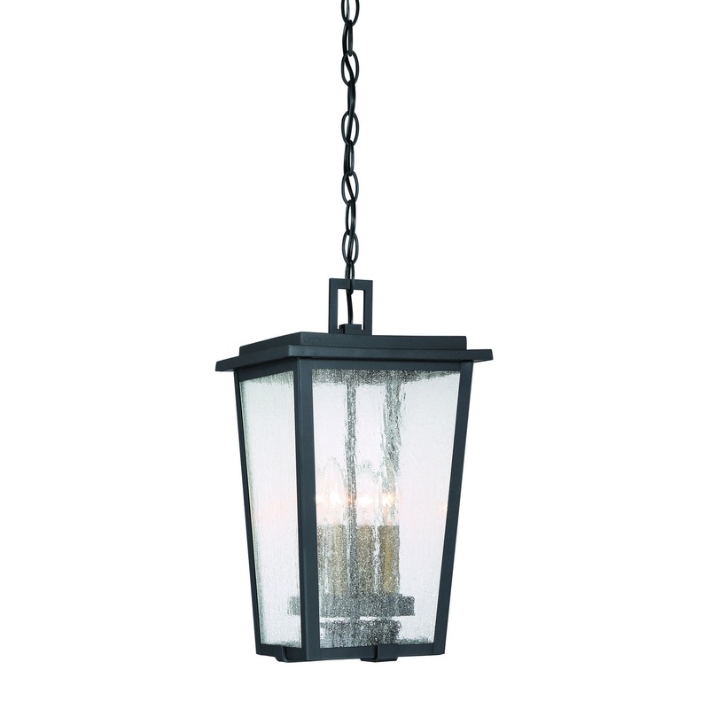 Cantebury Four Light Chain Hung in Coal W/Gold