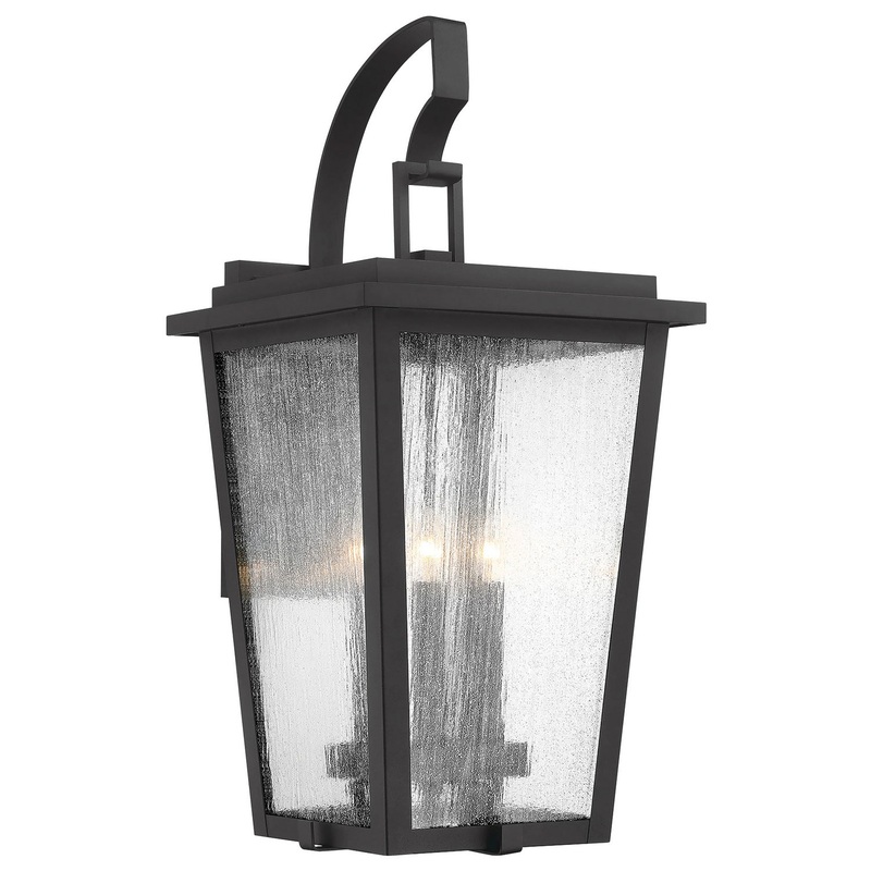 Cantebury Four Light Wall Mount in Black W/Gold