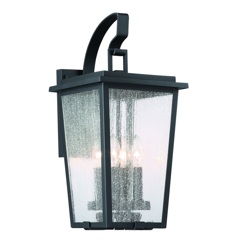 Cantebury Four Light Wall Mount in Coal W/Gold
