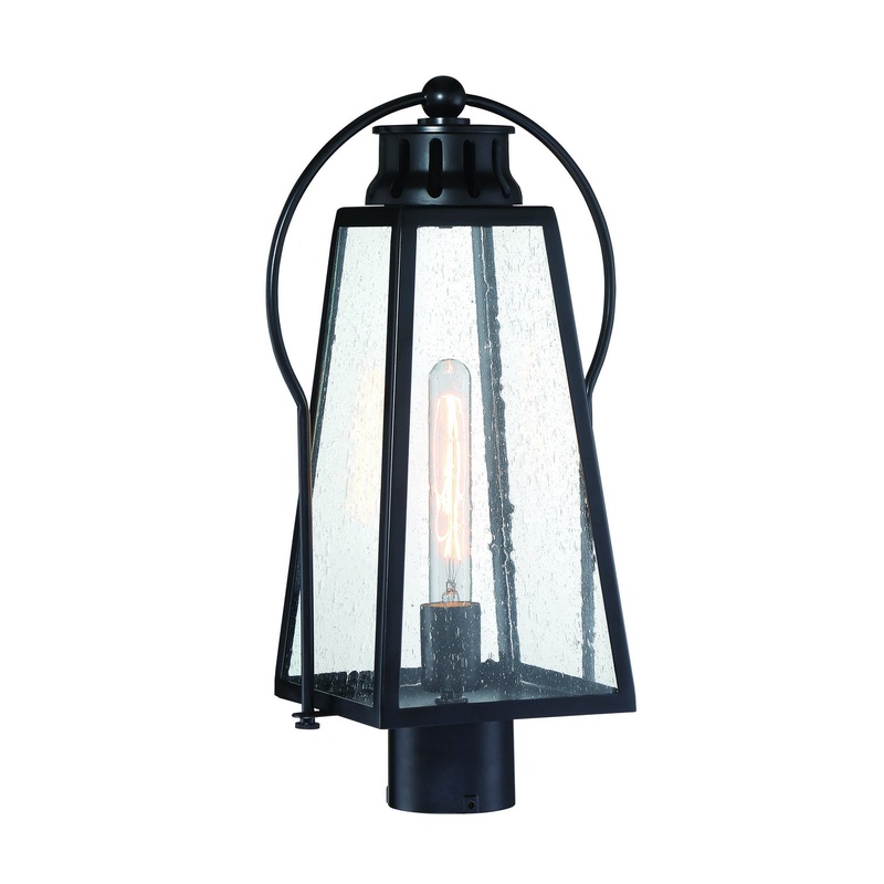 Halder Bridge One Light Outdoor Post Mount in Coal