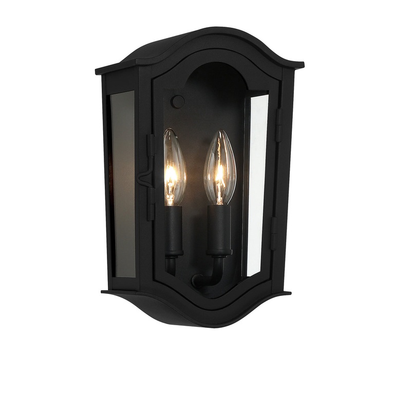 Houghton Hall Two Light Outdoor Wall Mount in Sand Coal