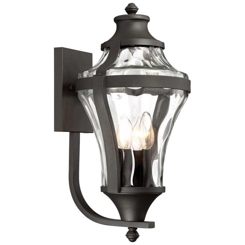 Libre Four Light Outdoor Wall Lamp in Coal