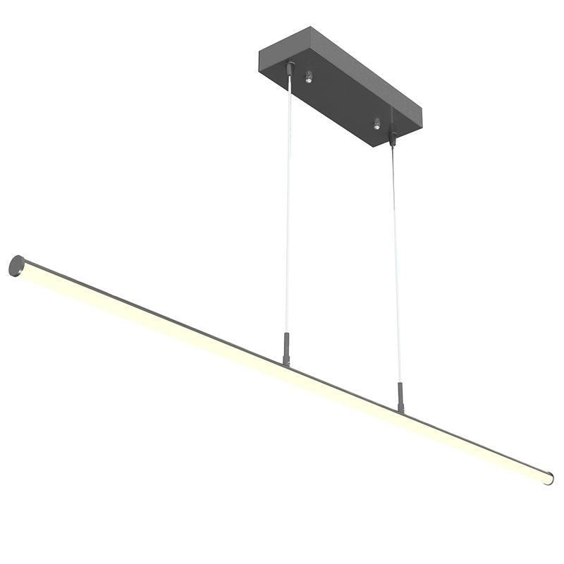 Linear Tube Decorative Susp. Light Tunable in Sandy Black