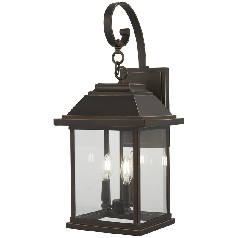 Mariner'S Pointe Four Light Outdoor Wall Mount in Oil Rubbed Bronze W/ Gold High