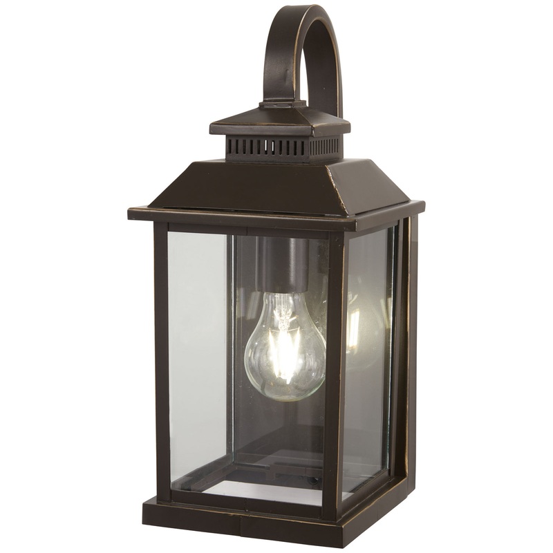 Miner'S Loft One Light Outdoor Wall Mount in Oil Rubbed Bronze W/ Gold High
