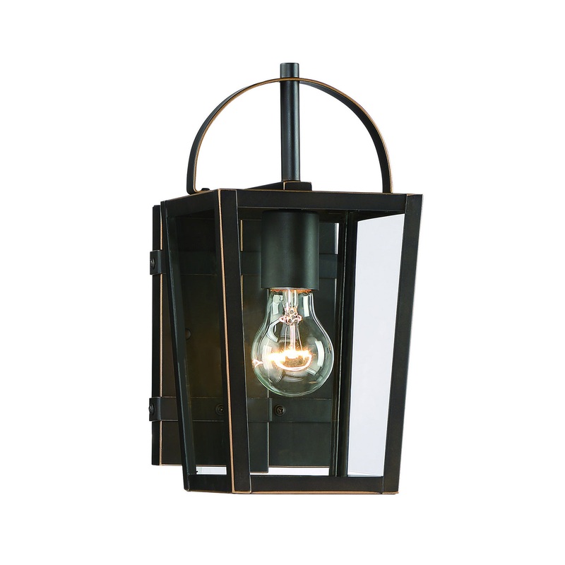Rangeline One Light Outdoor Lantern in Oil Rubbed Bronze W/ Gold High