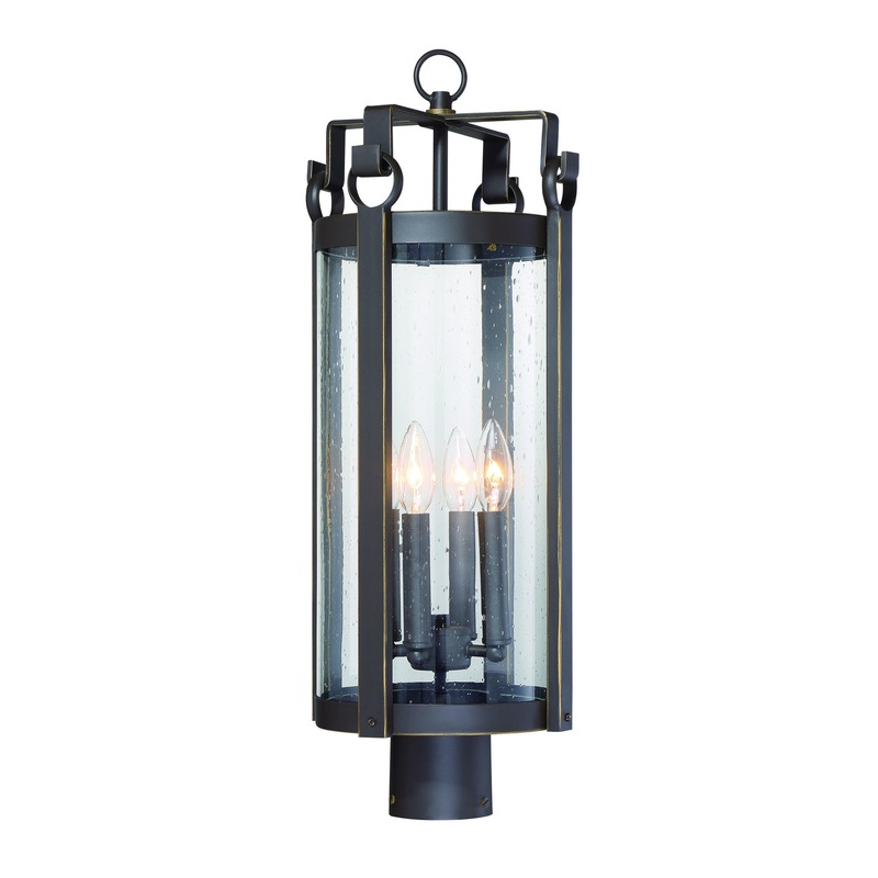 Somerset Lane Four Light Outdoor Post Mount in Dakota Bronze