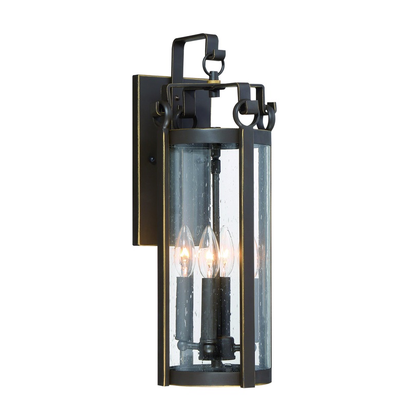 Somerset Lane Four Light Outdoor Wall Mount in Dakota Bronze