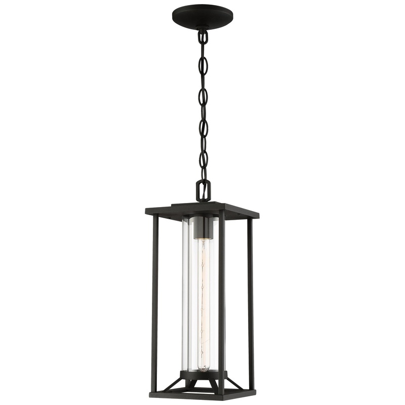 Trescott One Light Chain Hung Lantern in Coal