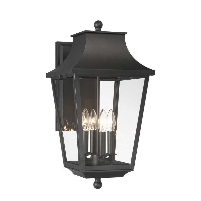Altimeter Four Light Outdoor Wall Mount in Sand Coal