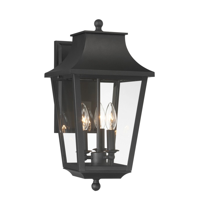 Altimeter Three Light Outdoor Wall Mount in Sand Coal
