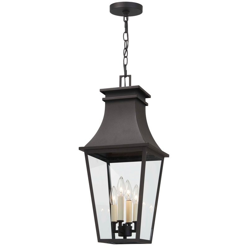 Gloucester Four Light Outdoor Chain Hung in Sand Coal