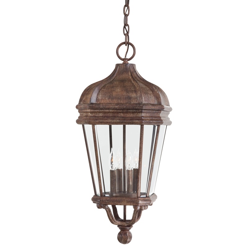 Harrison Four Light Chain Hung in Vintage Rust