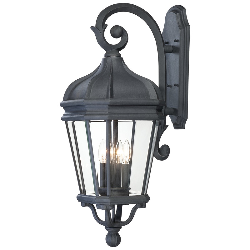 Harrison Four Light Wall Mount in Coal