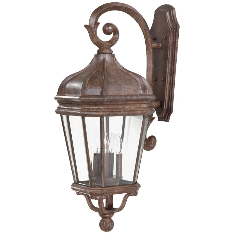 Harrison Four Light Wall Mount in Vintage Rust