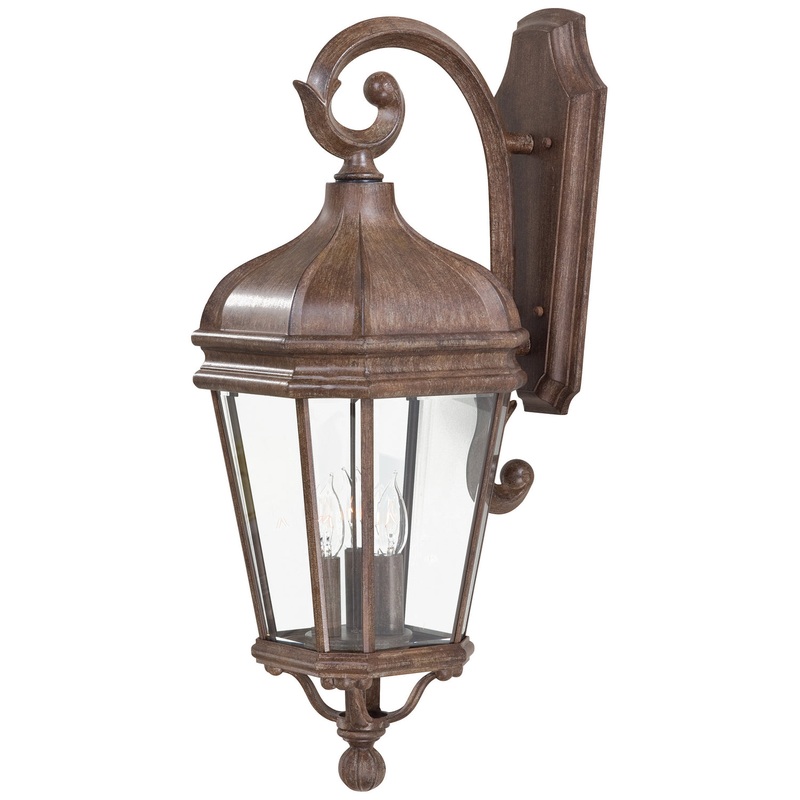 Harrison Three Light Wall Mount in Vintage Rust
