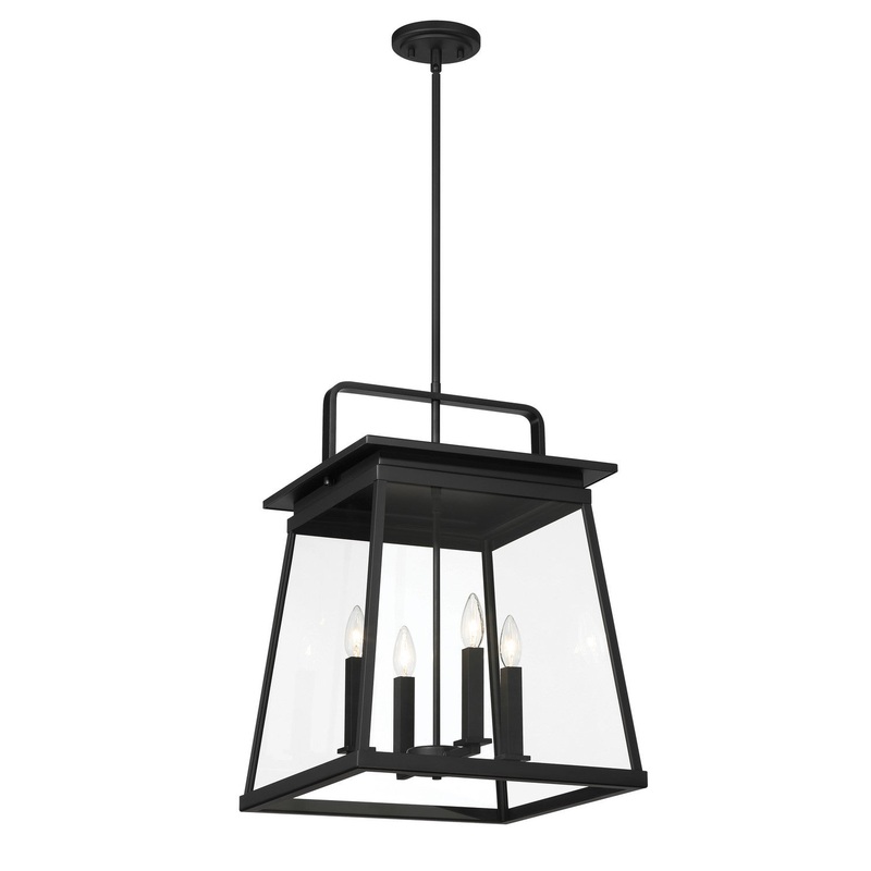 Isla Vista Four Light Outdoor Hanging Lantern in Coal