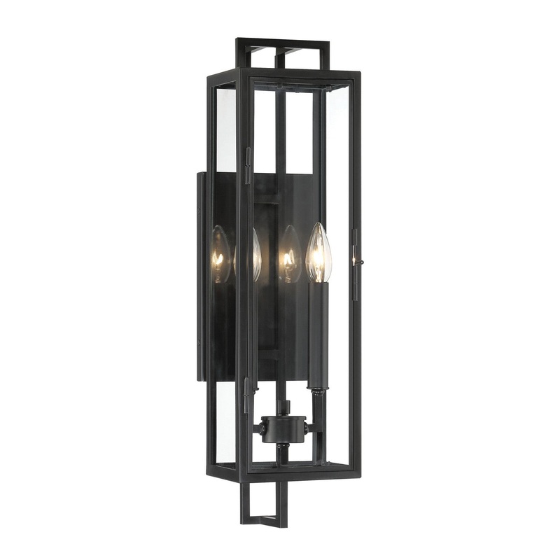 Knoll Road Two Light Outdoor Wall Mount in Coal