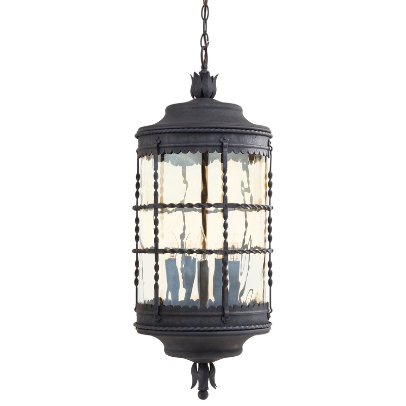 Mallorca Five Light Chain Hung in Spanish Iron