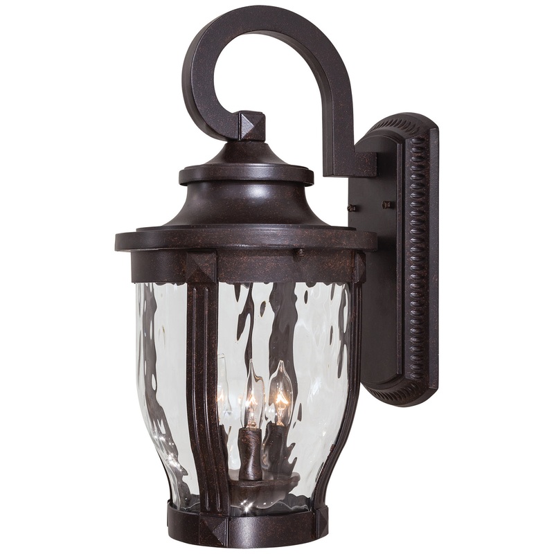 Merrimack Three Light Wall Mount in Corona Bronze