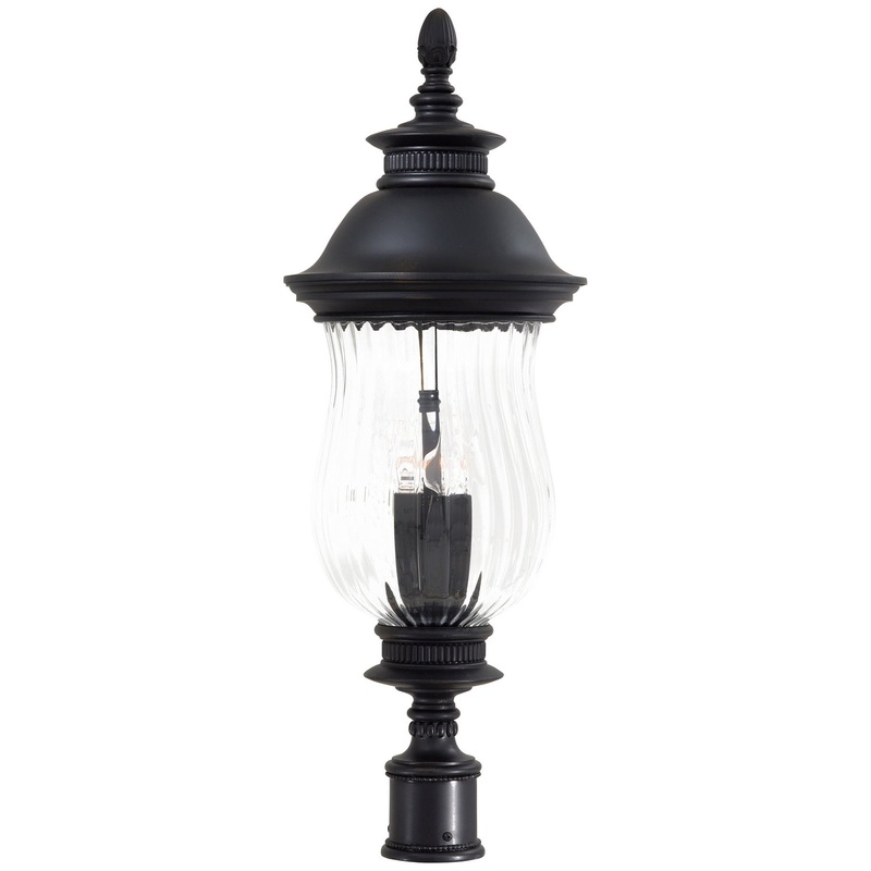 Newport Four Light Post Mount in Heritage