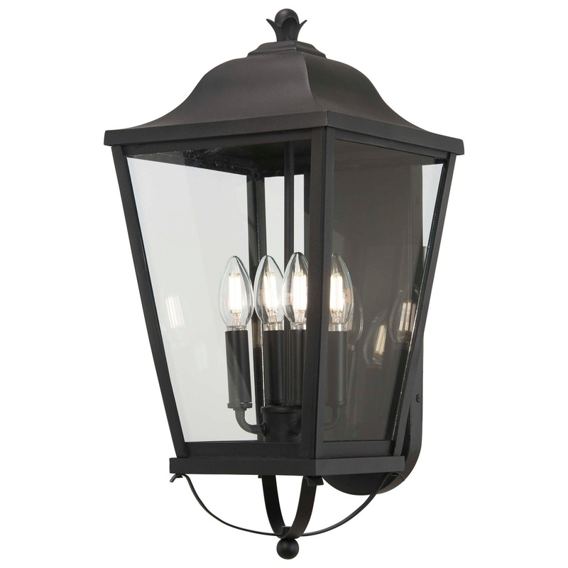 Savannah Four Light Outdoor Wall Mount in Sand Coal