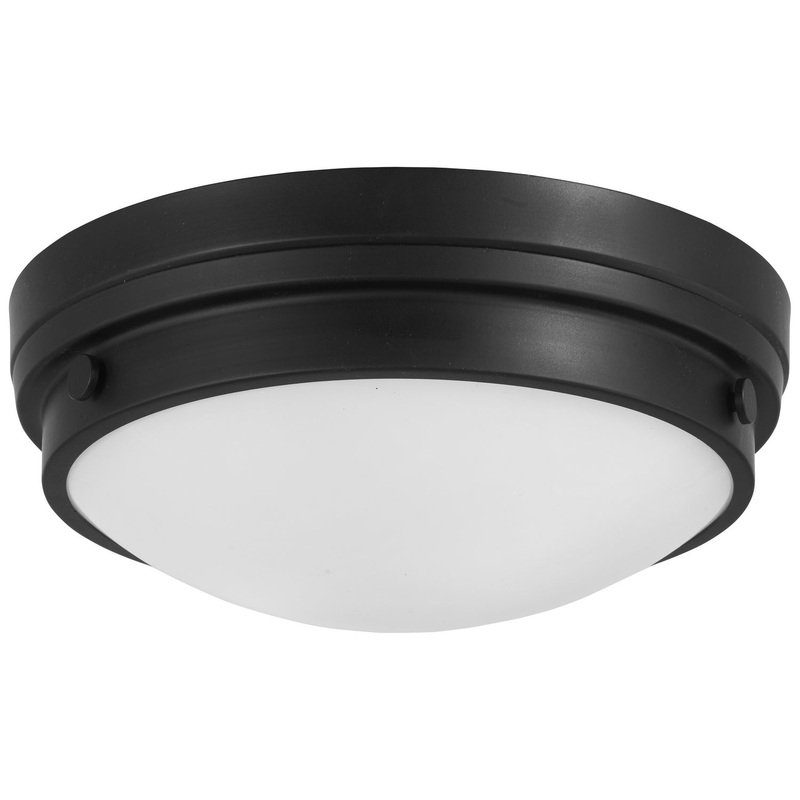 Two Light Flush Mount in Coal