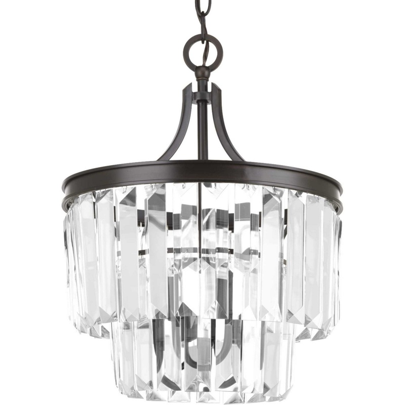 Glimmer Three Light Semi-Flush Convertible in Antique Bronze