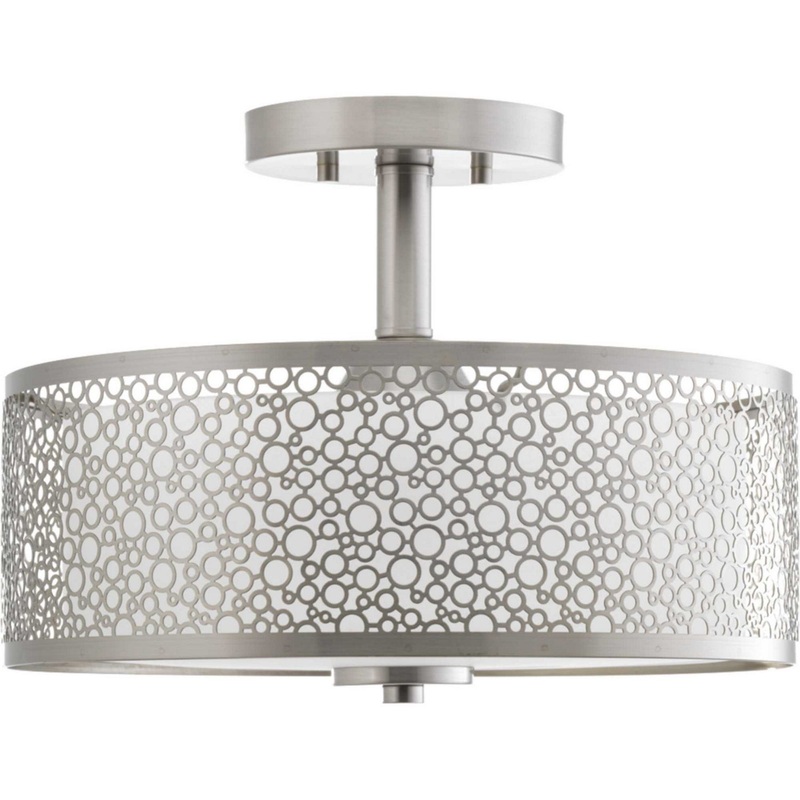 Mingle Led LED Semi-Flush Mount in Brushed Nickel