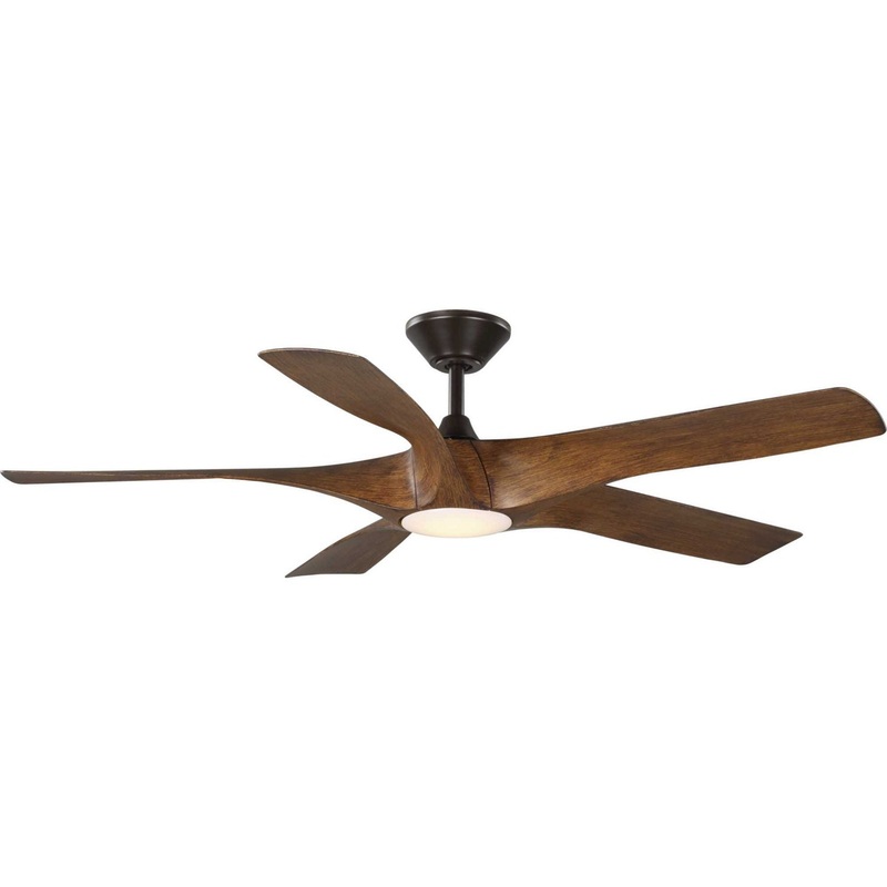 Vernal 60" Ceiling Fan in Koa Woodgrain with Bronze Accents
