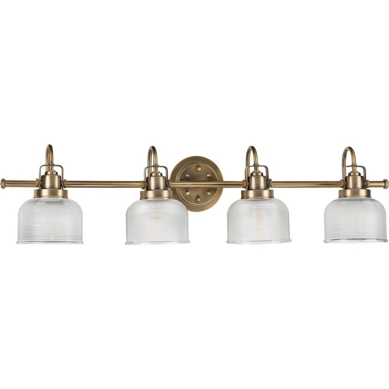 Archie Four Light Bath Bracket in Vintage Brass