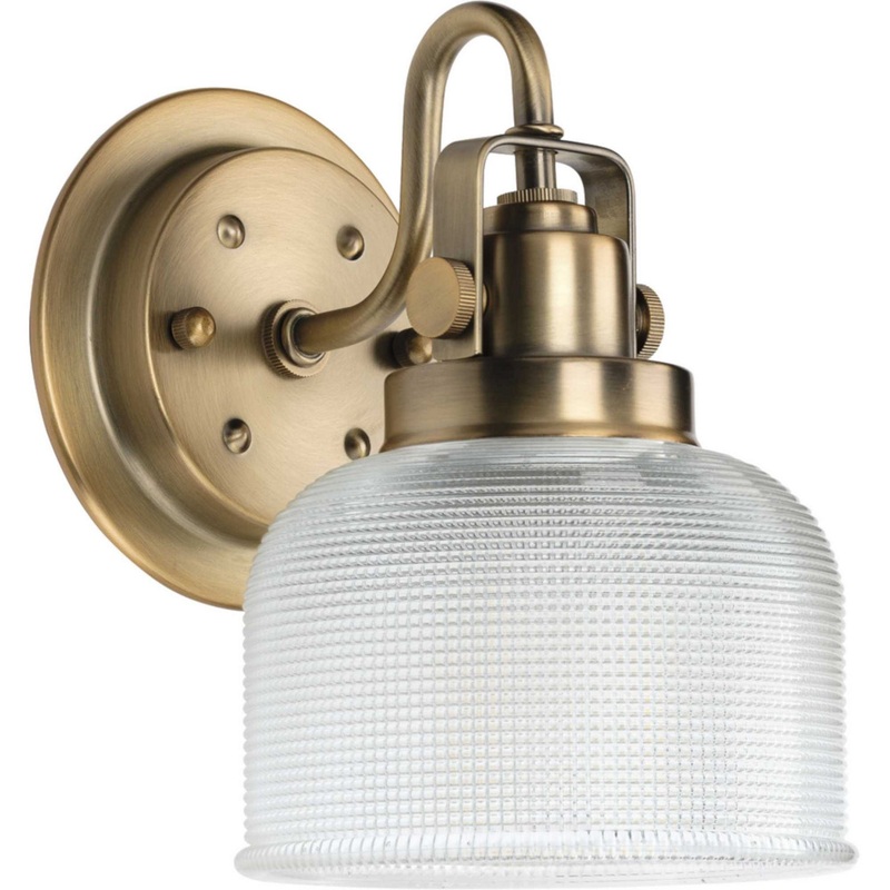 Archie One Light Bath Bracket in Vintage Brass