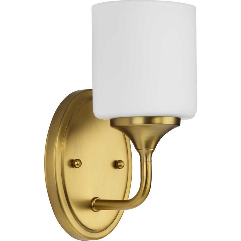 Lynzie One Light Bath in Brushed Gold