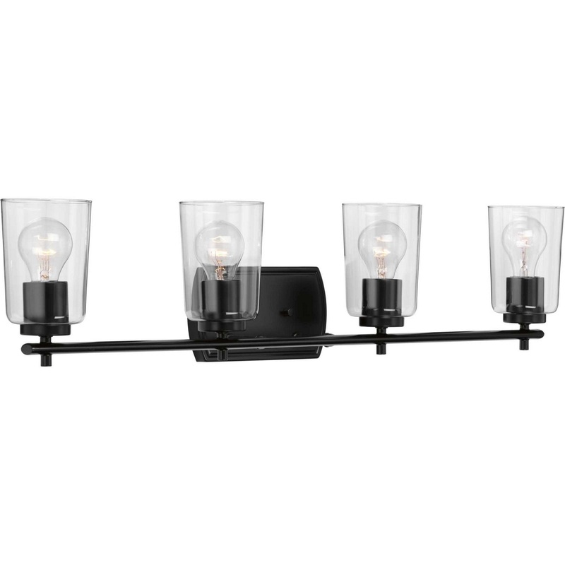 Adley Four Light Bath & Vanity in Black