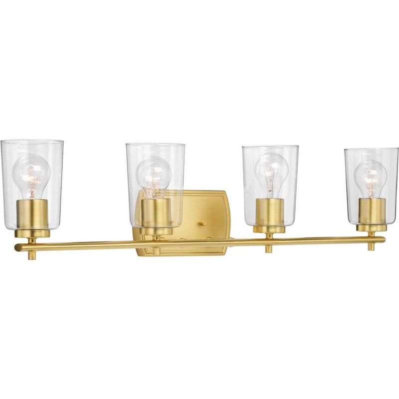 Adley Four Light Bath & Vanity in Satin Brass