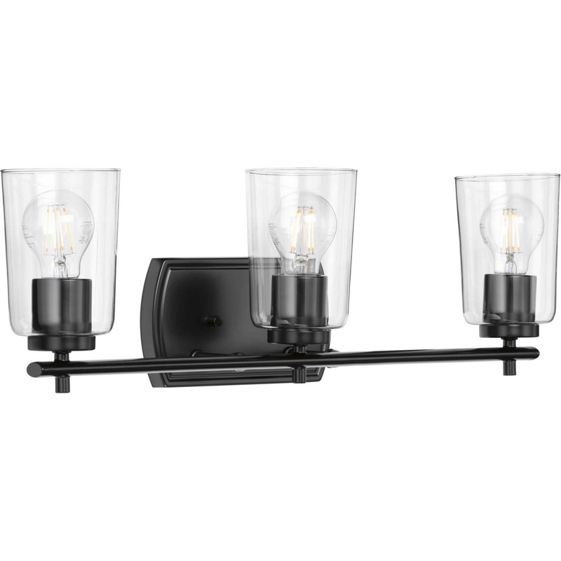 Adley Three Light Bath & Vanity in Black