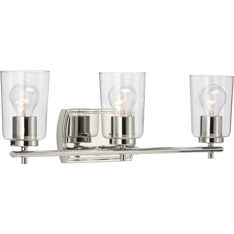 Adley Three Light Bath & Vanity in Polished Nickel