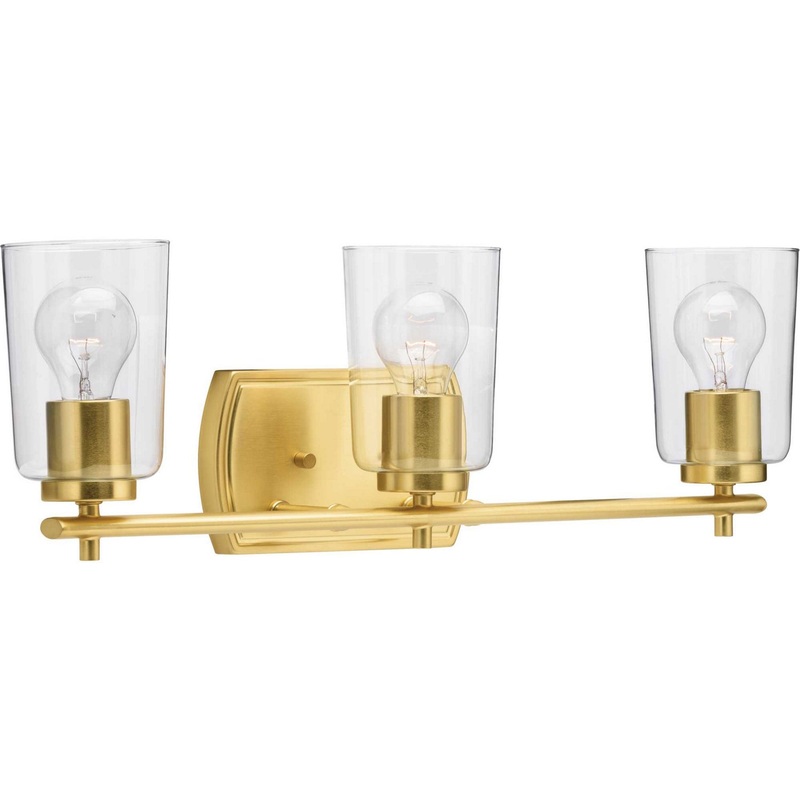Adley Three Light Bath & Vanity in Satin Brass