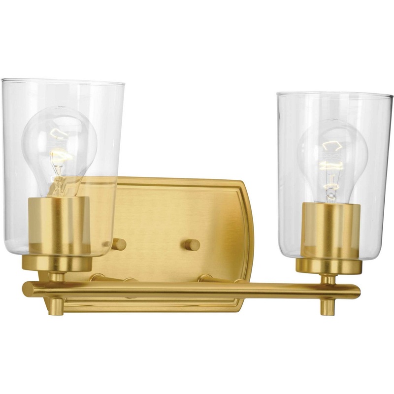 Adley Two Light Bath & Vanity in Satin Brass