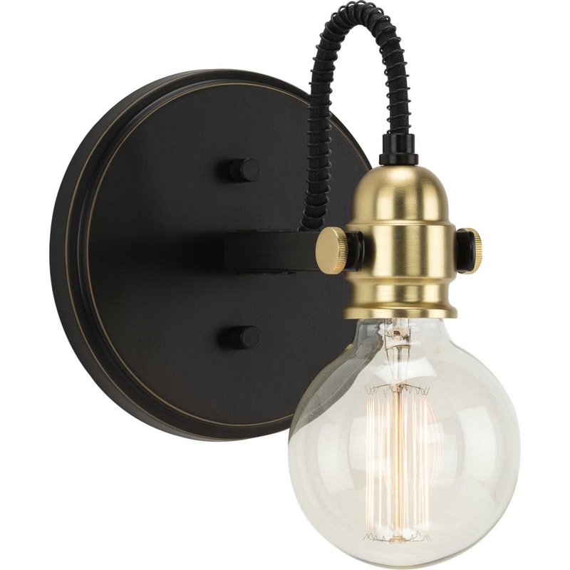 Axle One Light Bath Bracket in Antique Bronze