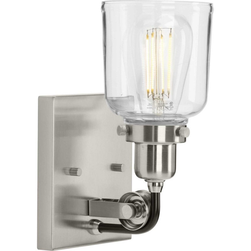 Rushton One Light Bath & Vanity in Brushed Nickel