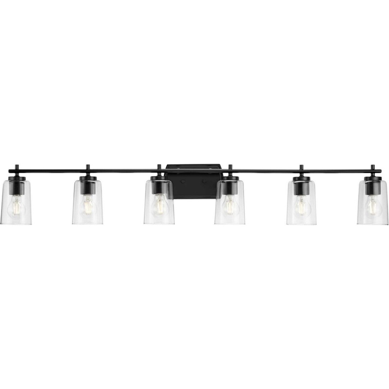 Adley Six Light Bath Vanity in Black