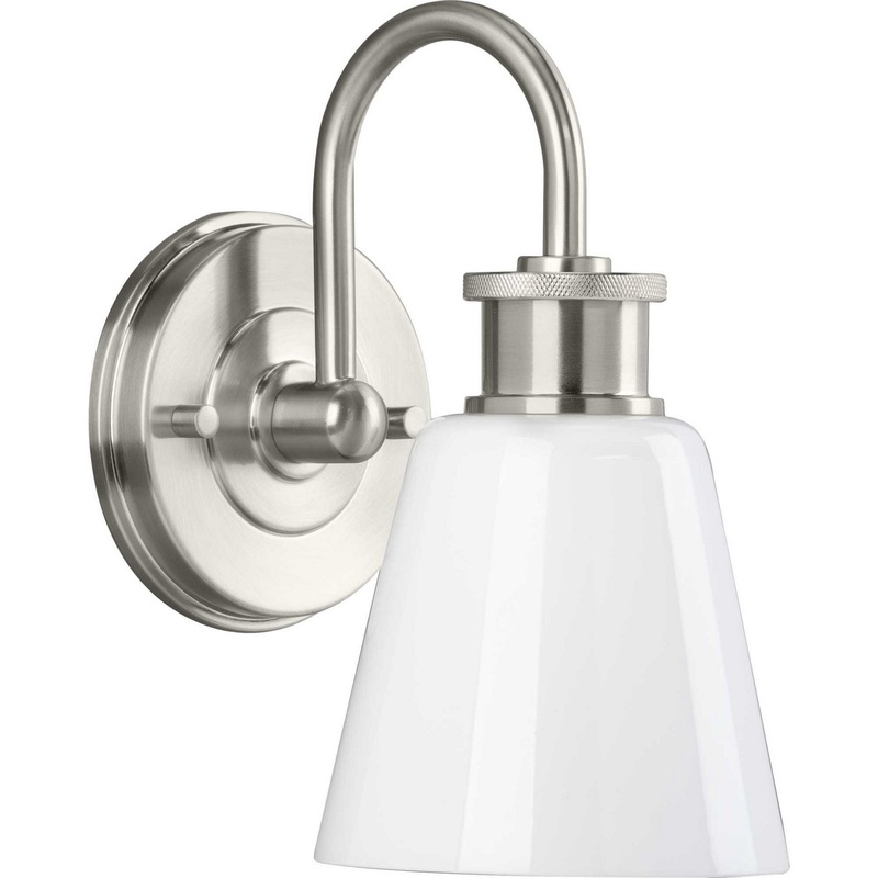 Ashford One Light Bath Bracket in Brushed Nickel