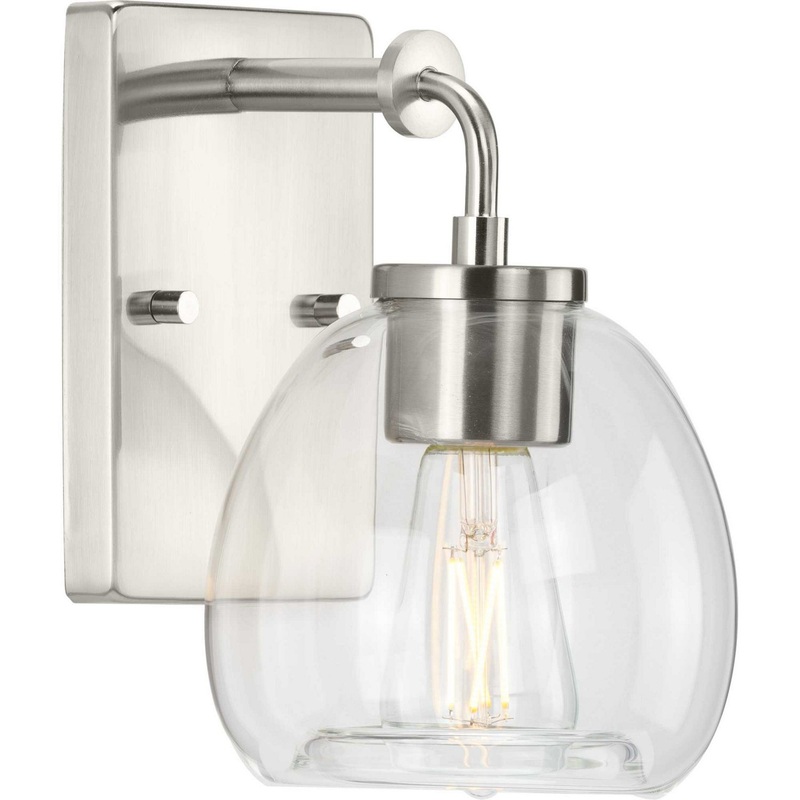 Caisson One Light Bath Bracket in Brushed Nickel