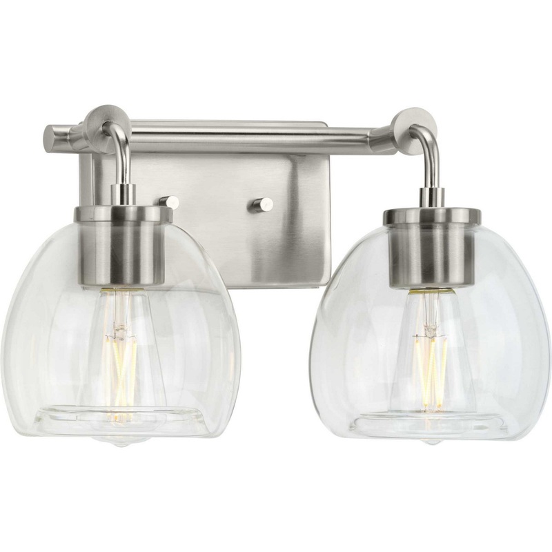 Caisson Two Light Bath Bracket in Brushed Nickel