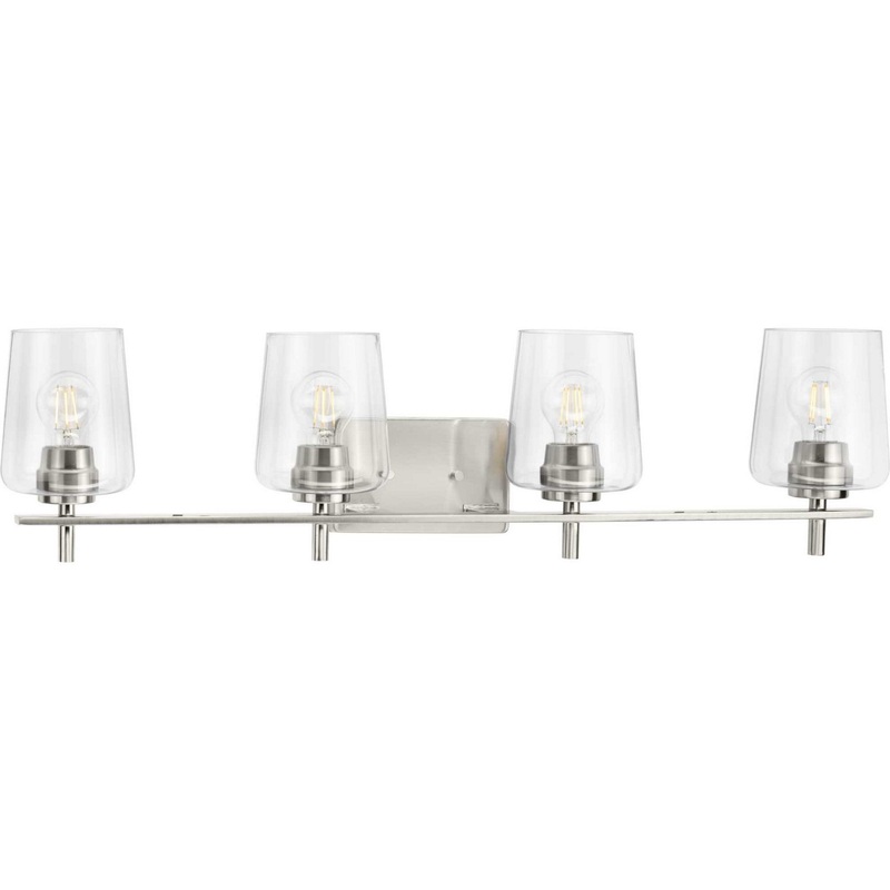 Calais Four Light Bath Vanity in Brushed Nickel