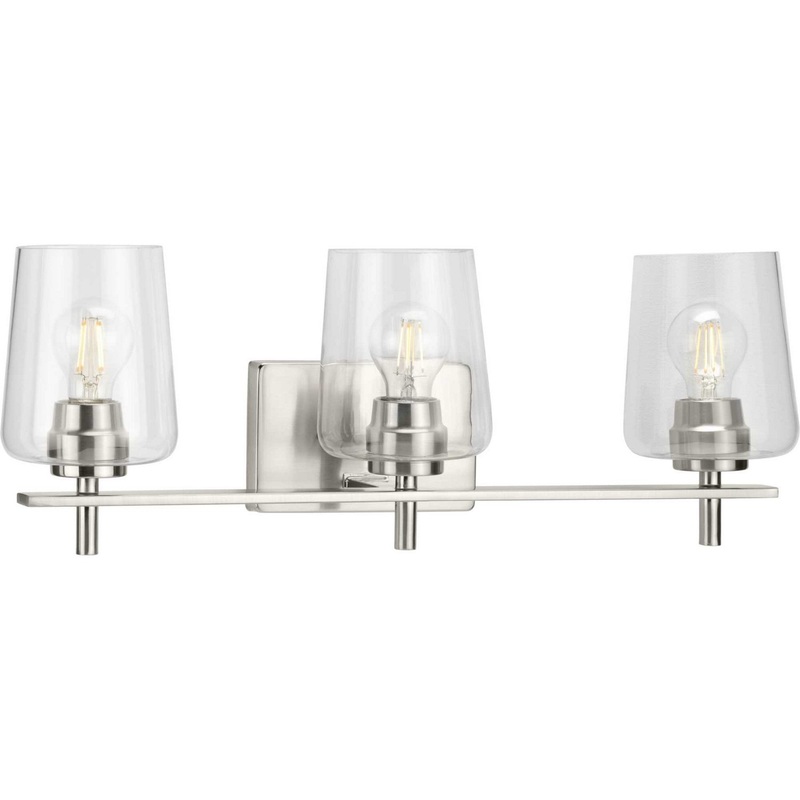 Calais Three Light Bath Bracket in Brushed Nickel