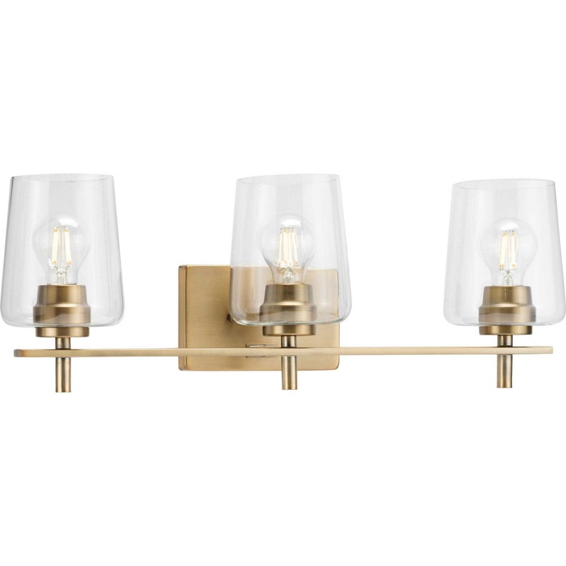 Calais Three Light Bath Bracket in Vintage Brass